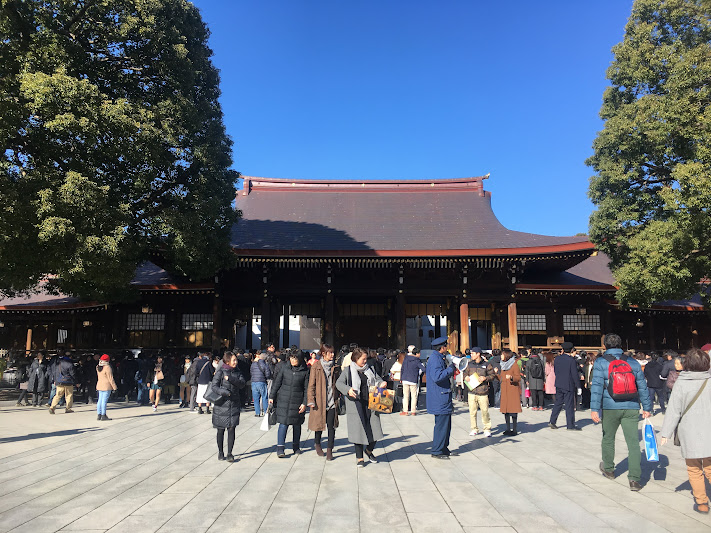 meiji jingu shrine in January